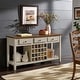 preview thumbnail 4 of 39, Eleanor Two-Tone Wood Wine Rack Buffet Server by iNSPIRE Q Classic