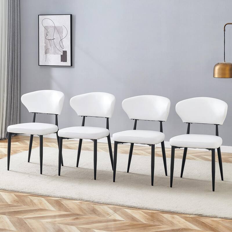 Minimalist Ergonomic Dining Chair, With A Curved Backrest For Comfortable Design