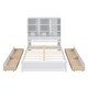 preview thumbnail 15 of 16, Full Size Platform Bed with Storage Headboard and 4 Drawers
