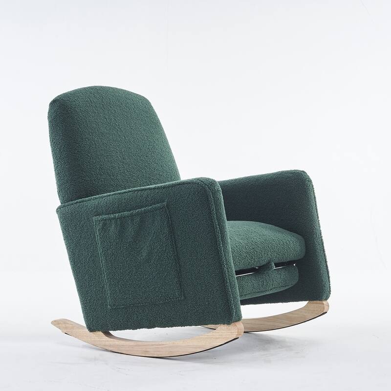 Modern Nursery Rocking Chair With Adjustable Footrest
