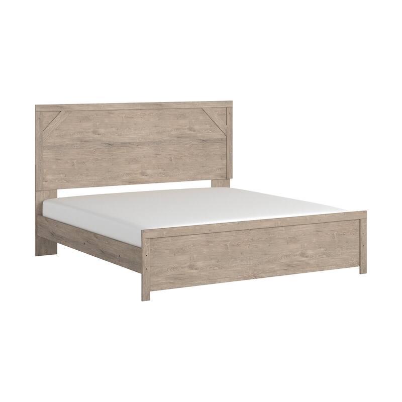 Senniberg Light Brown Panel Bed - King