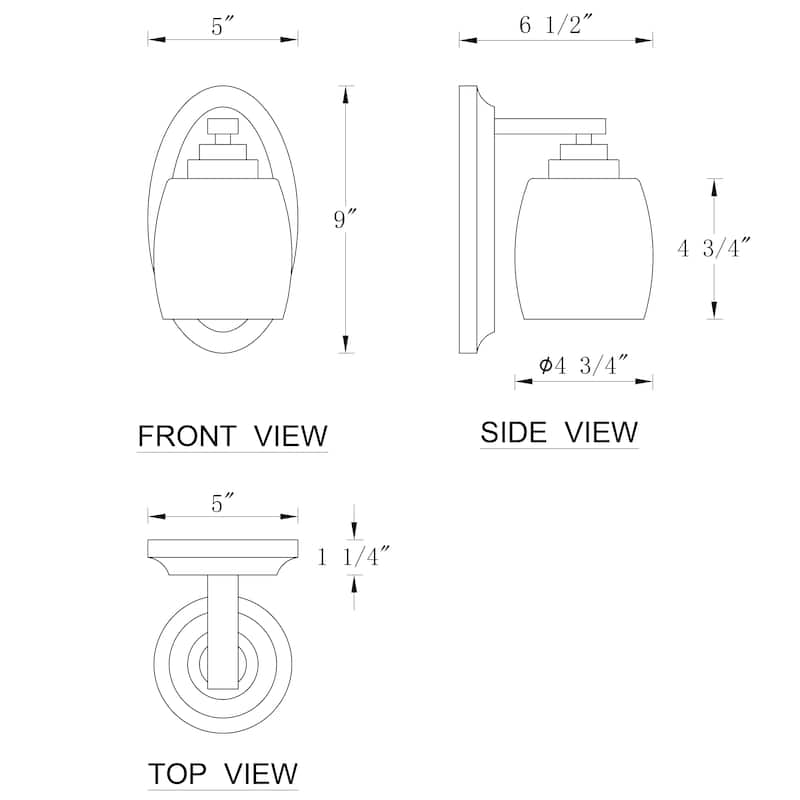 C Cattleya Vanity Light Indoor Wall Sconce Light with White Opal Glass