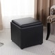 preview thumbnail 32 of 62, Adeco Storage Ottoman With Tray