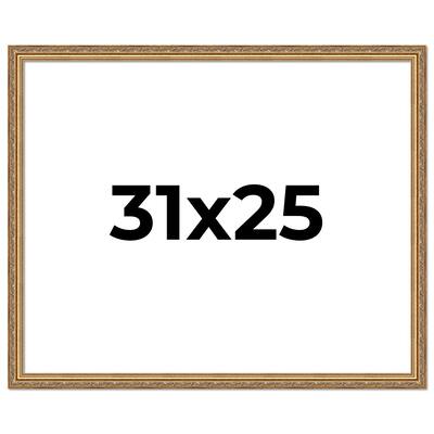 31x25 Frame Red Solid Wood Picture Frame Width 1.75 Inches | Interior Frame Depth 1 13/16 Inches