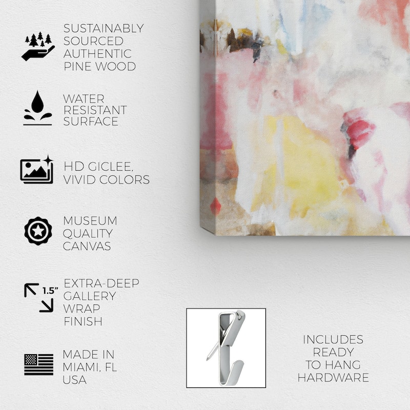 Wynwood Studio Canvas Abstract Surreal Flowers White and Modern & Contemporary Wall Art Canvas Print