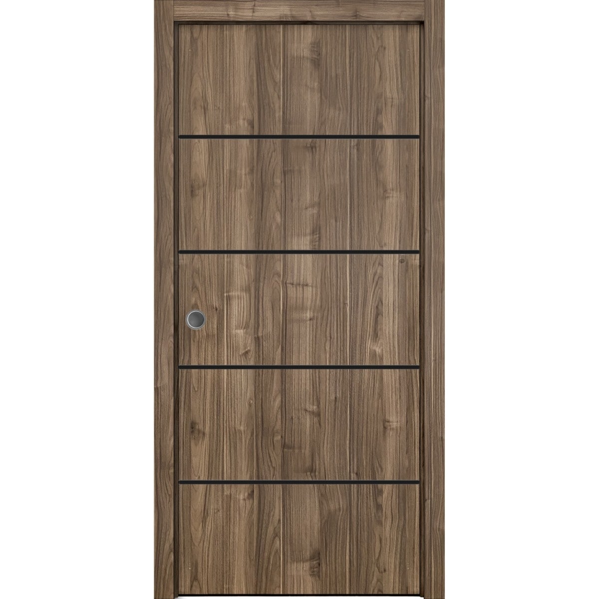 SartoDoors Planum 0015 | Interior French Doors French Door | Solid Wood | Hardware Set | 18x80, Walnut Bedroom Door Pantry Door