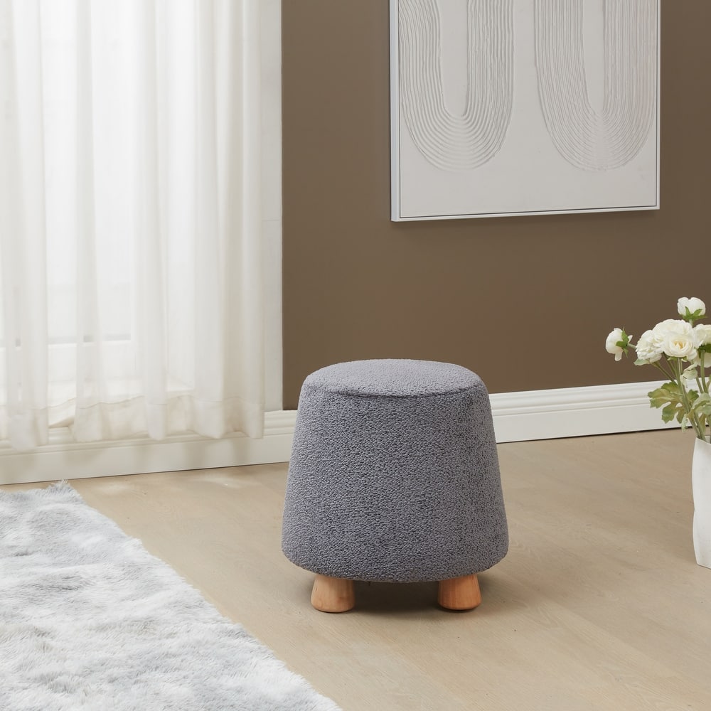 SAFAVIEH Couture Denison Round Chenille Ottoman