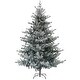 preview thumbnail 2 of 21, HOMCOM 6ft Nordic Pine Artificial Christmas Tree with 795 Snow Flocked Tips, Foldable Metal Stand, Easy Assembly