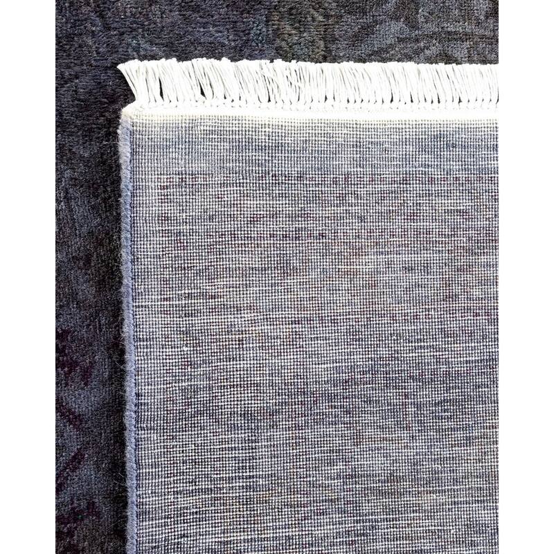 Overton Hand Knotted Wool Vintage Inspired Modern Contemporary Overdyed Gray Area Rug - 8' 2" x 10' 4"