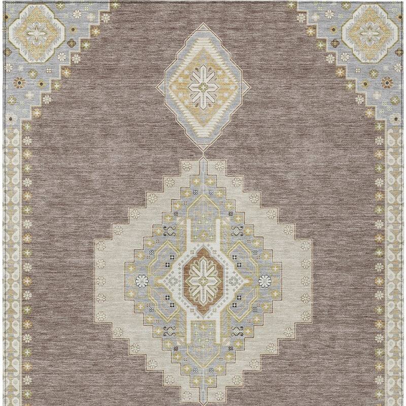 HomeRoots Oriental Traditional Rectangle Outdoor Rug