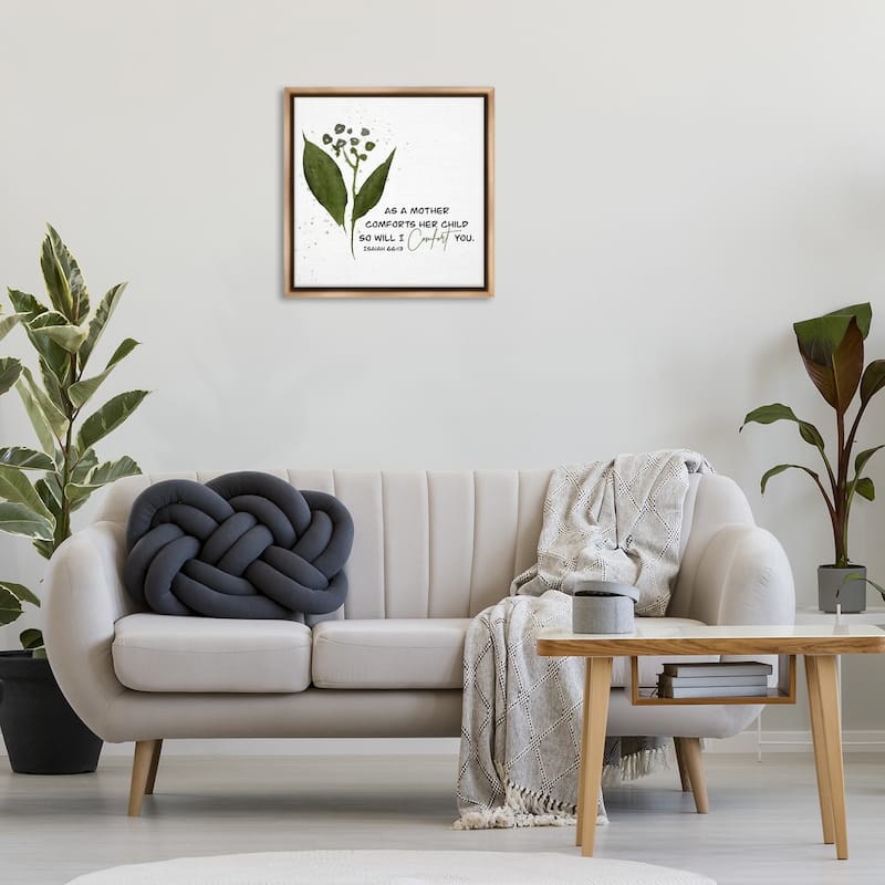 Stupell Proverb & Abstract Flower Framed Floater Canvas Wall Art Design By Amber Clarkson