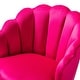 preview thumbnail 65 of 64, HULALA HOME Morden Scalloped Velvet Arm Chair with Tufted Back