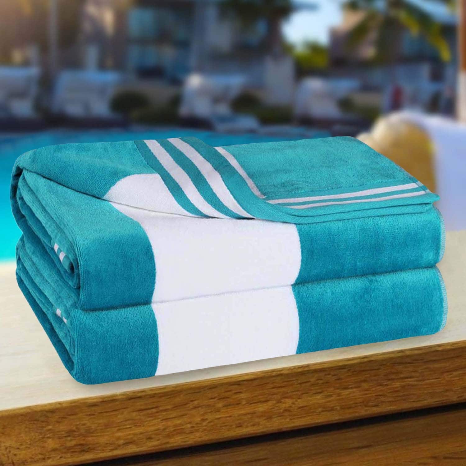 Cabana Stripe Oversized Cotton Beach 2 Piece Towel Set by - Picture 54 of 54