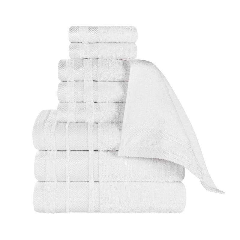 Superior Hays Cotton Medium Weight 9 Piece Bathroom Towel Set