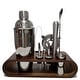 preview thumbnail 11 of 14, Bar Social 10 piece Bartender Cocktail Shaker Set with Stand