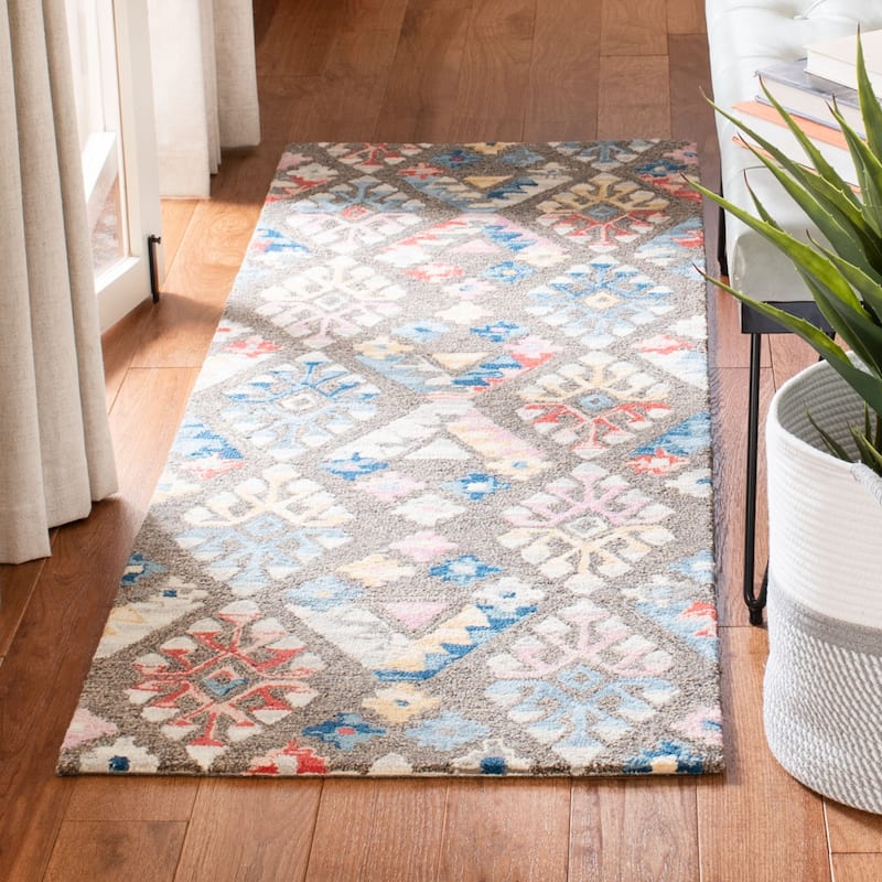 SAFAVIEH, Handmade Micro-Loop Anastazie Wool Rug