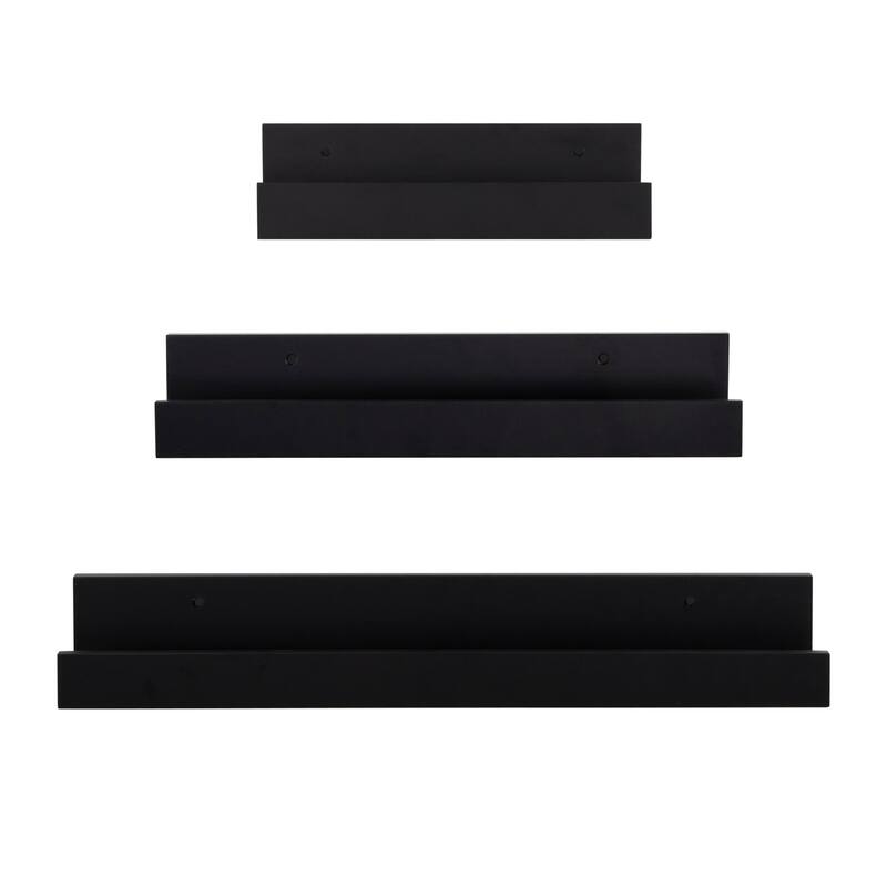 Levie 24 inch 2-Pack Wood Wall Picture Frame Holder Ledge