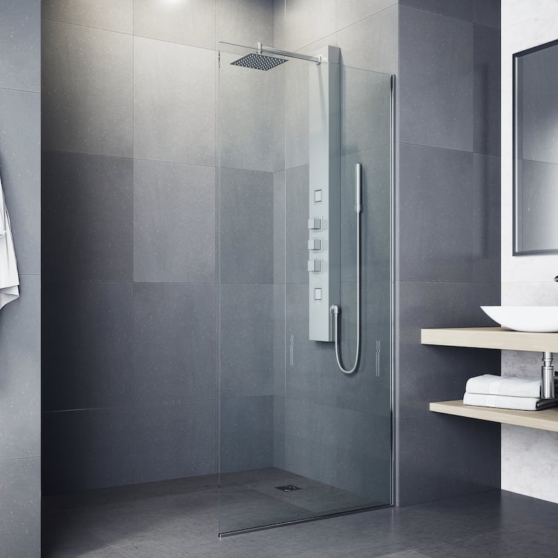 VIGO Rector 55" H x 6" W 2-Jet Retro Shower Panel with Square Shower Head