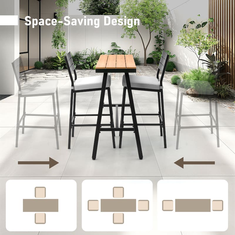 VredHom Outdoor Bar Table Bistro Dining Table