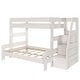 preview thumbnail 21 of 26, Max and Lily Modern Farmhouse Twin Over Full Bunk Bed With Staircase