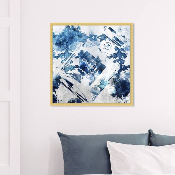 Shop Oliver Gal Blue Flower Scent Fashion And Glam Framed Wall