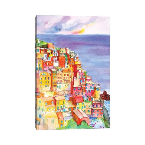 iCanvas "Colorful Manarola Italy" by Carlin Canvas Print