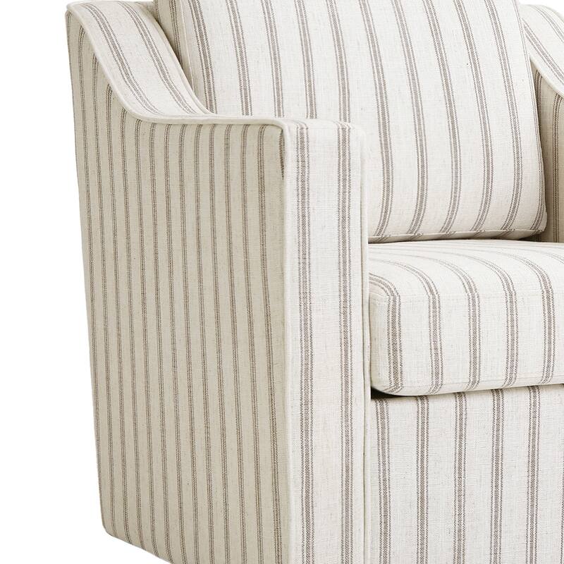 30" W Modern Accent Swivel Chair Comfy Upholstered Armchair