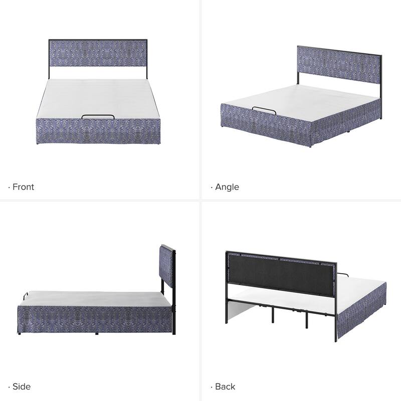 Oliver Modern Washable Slipcover Bed Upholstered Metal by HULALA HOME