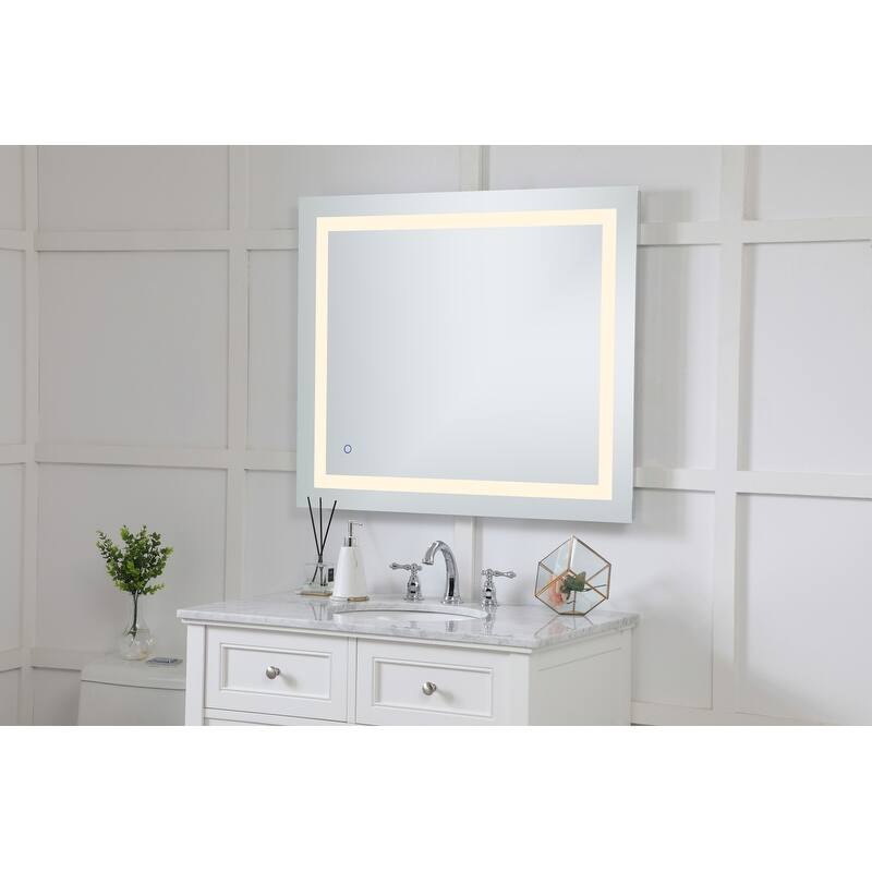 Avalon 30" x 40" Hardwired LED mirror - Silver