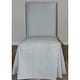 preview thumbnail 1 of 0, Ticking Stripe long dining chair slipcover Blue