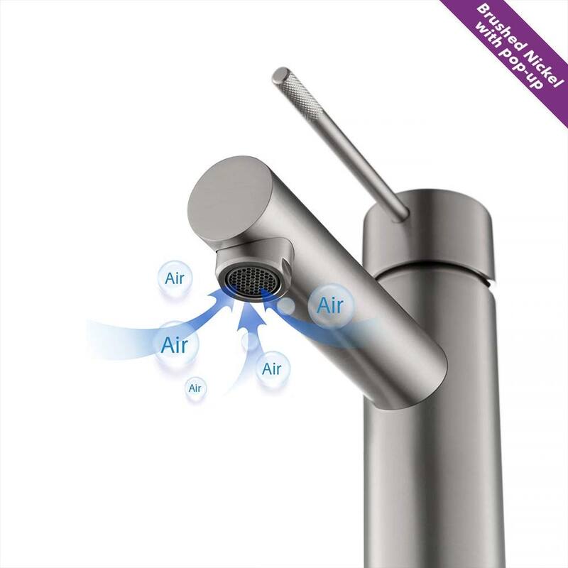 Luxury Solid Brass Single Hole Bathroom Faucet