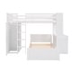 preview thumbnail 10 of 57, Contemporary Twin size Loft Bed with a Stand-alone bed, Shelves, Desk and Wardrobe, Health and Comfort, Maximized Space, White