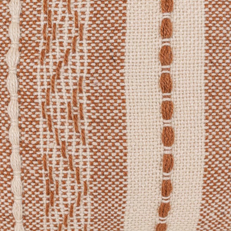 Foreside Home & Garden Rust Geo Stripe Outdoor Filled Pillow