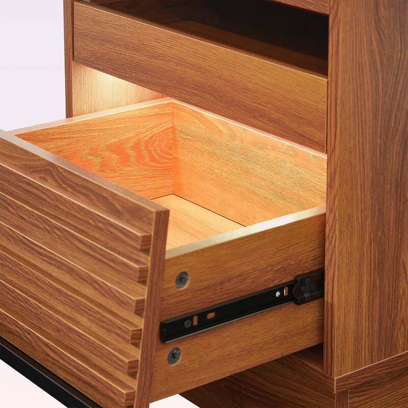 Bedside Table with 2 Drawers for Bedroom or Living Room