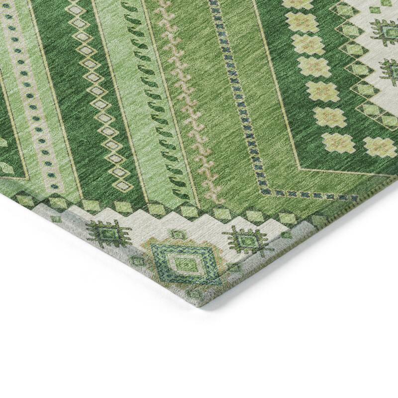 Machine Washable Indoor/ Outdoor Global Boho Chantille Rug