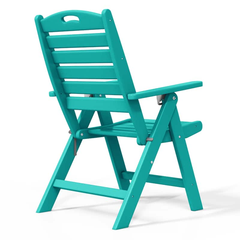 Laguna 5-Piece Square Table Folding Highback Chair Dining Set