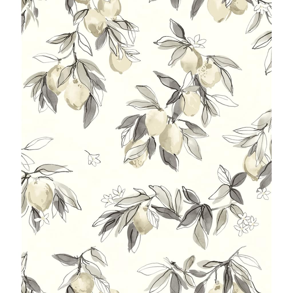 Chesapeake Lemonade Grey Citrus Wallpaper