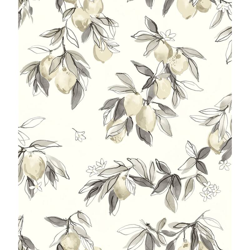 Chesapeake Lemonade Grey Citrus Wallpaper