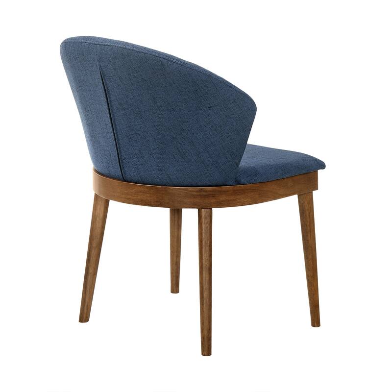 Juno Black or Walnut Wood Upholstered Dining Chairs - Set of 2
