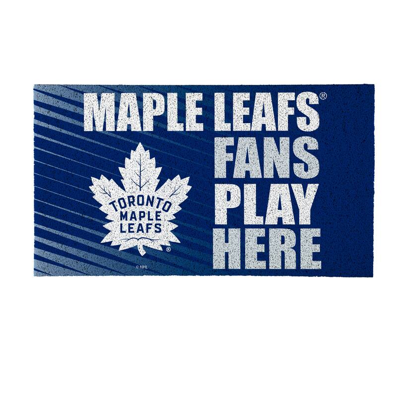 28 in. x 16 in. Toronto Maple Leafs "Fans Play Here" PVC Door Mat