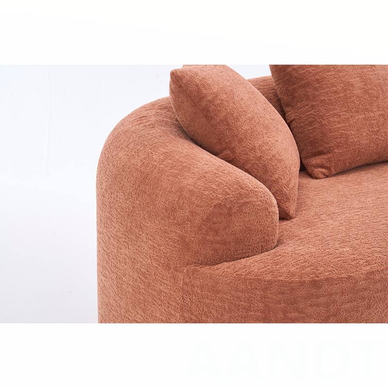 Chenille Fabric Loveseat Sofa