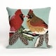 preview thumbnail 9 of 10, Liora Manne Frontporch Cardinals Indoor/Outdoor Pillow Sky 18" Square
