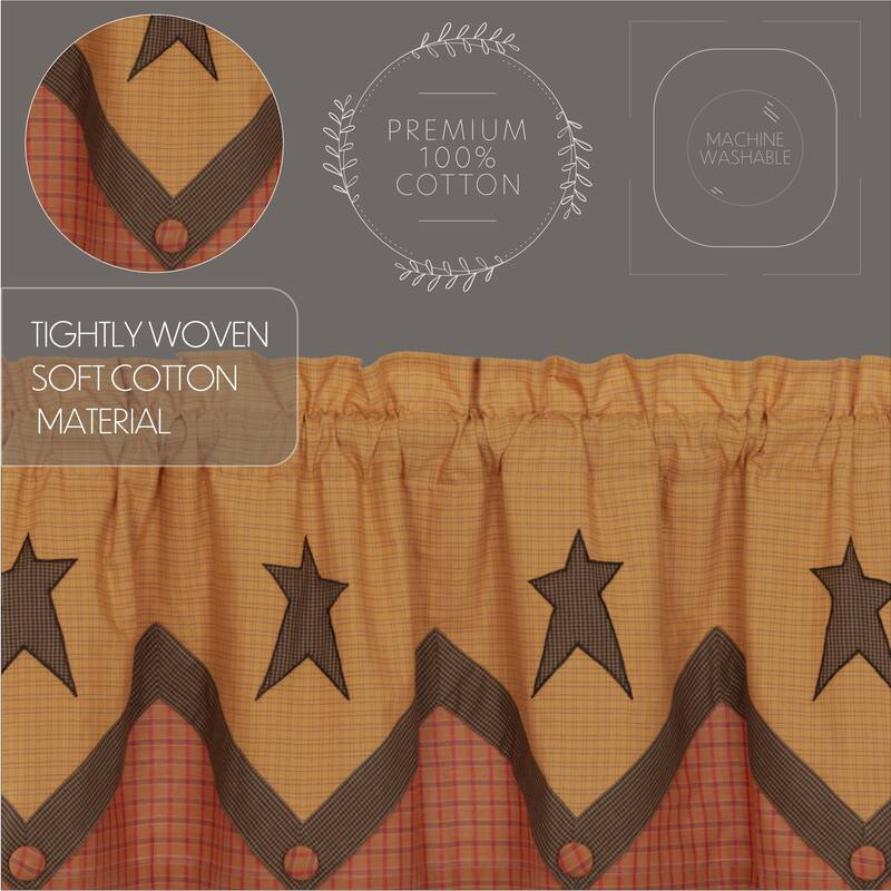 Stratton Primitive Star Valance Layered - 20x72