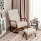 preview thumbnail 4 of 18, Costway Rocking Chair with Ottoman Upholstered Fabric Glider Rocker - See Details