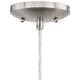 preview thumbnail 7 of 7, Milano Satin Nickel Blue and Green Glass Mini Pendant Ceiling Light - 4.75-in W x 9.75-in H x 4.75-in D