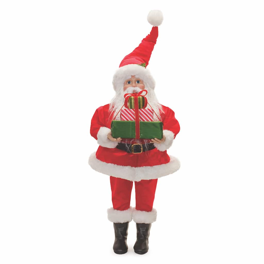 Santa with Presents Christmas Plush Figure - 30.5"