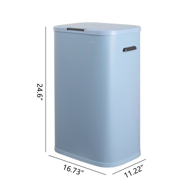 happimess Tammi Kitchen 14.5-Gallon Slim Metal Push Button Trash Can