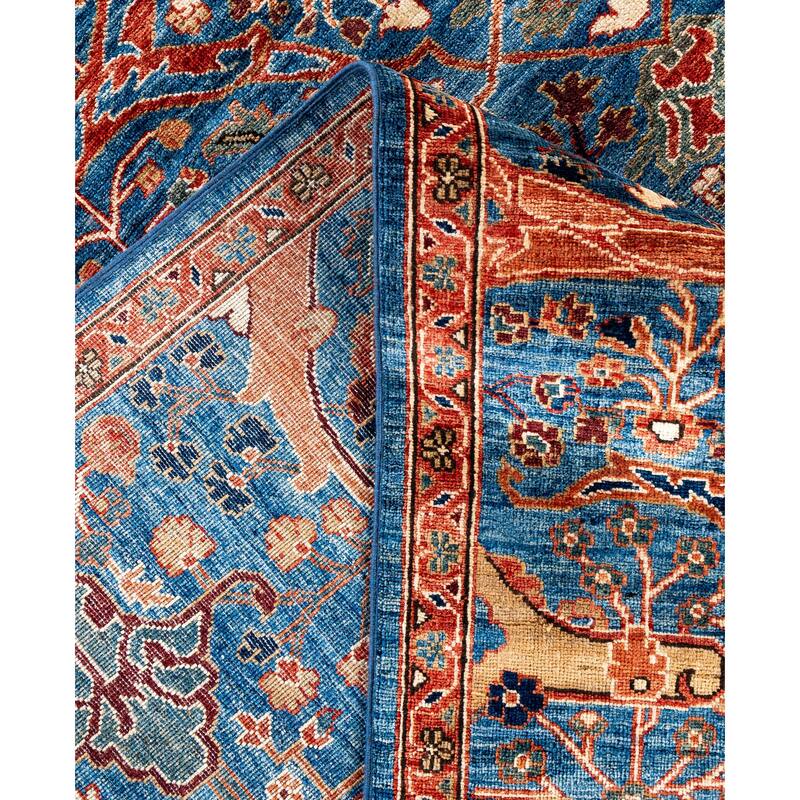 Serapi One-of-a-Kind Hand-Knotted Area Rug - Blue - 8' 10" x 11' 11"
