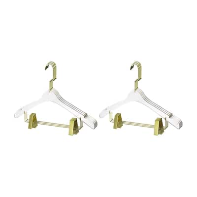 YBM Home Quality Acrylic Clear Hangers with Clips, Men