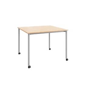 Overstock Olio Designs 42" x 42" Spright Mobile Office Desk (Maple/Silver)